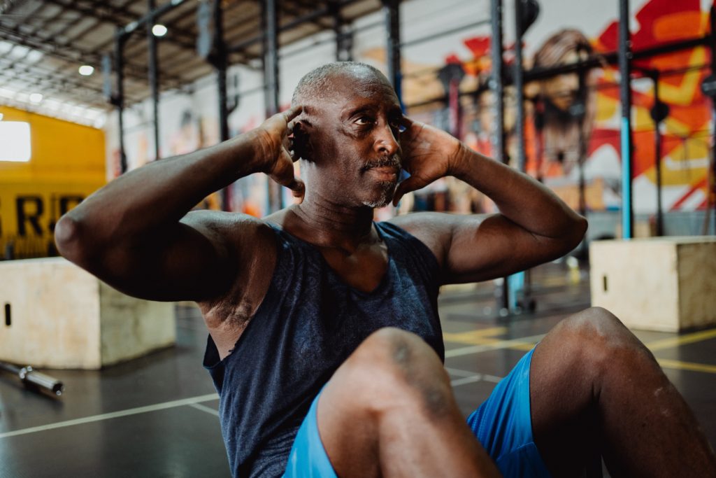 Picture of client working out